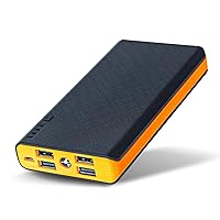 Power Bank - Portable Charger for iPhone and Samsung, Phone Battery Pack 50000mAh Powerbank 20W 4 USB Cell Phones Fast Backup External Powered Banks Chargers Adapters Travel Charging (Orange)