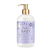 SheaMoisture Baby Shampoo & Bath Milk Manuka Honey & Lavender for Delicate Hair and Skin Nighttime Skin and Hair Care Regimen 13 oz