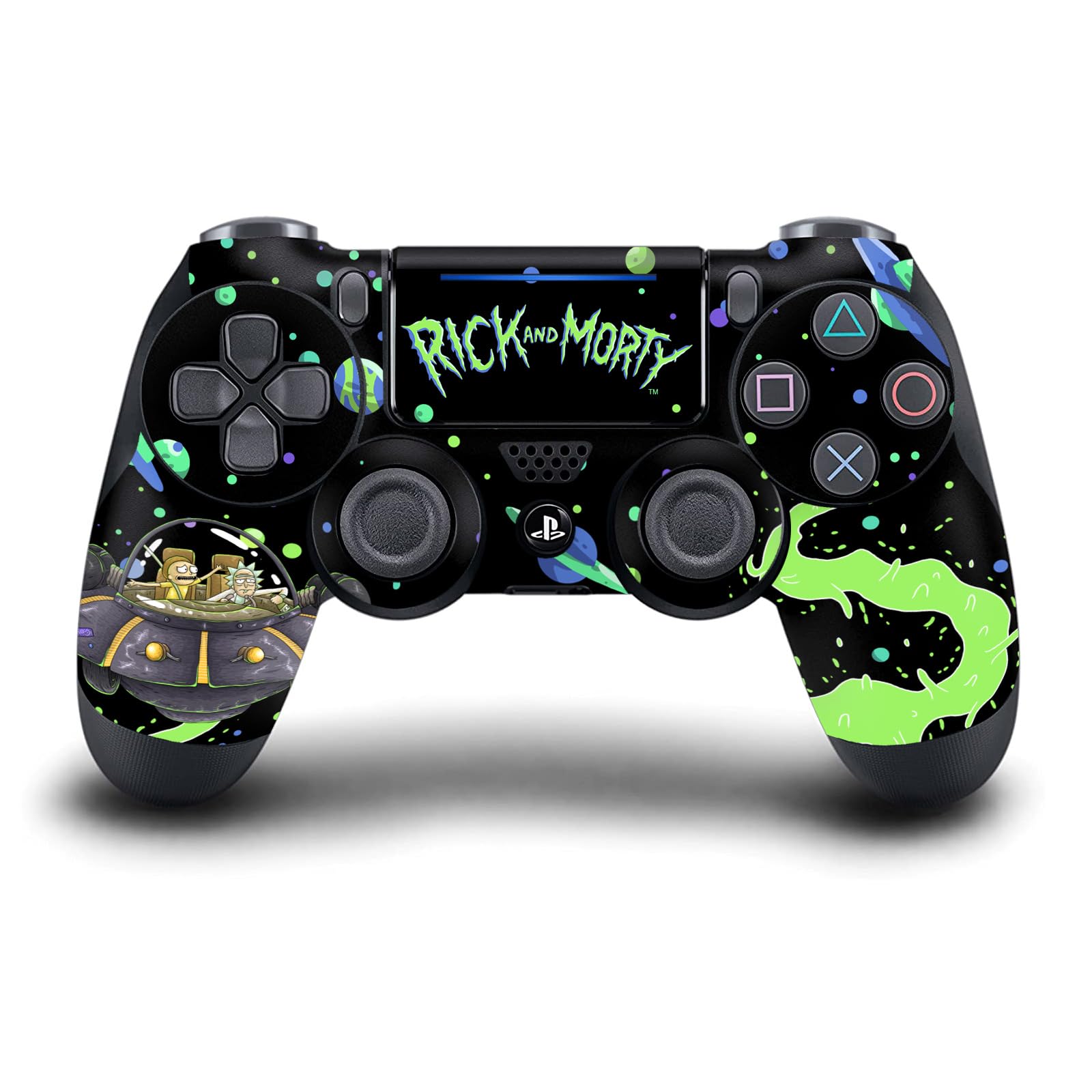 Head Case Designs Officially Licensed Rick and Morty The Space Cruiser Graphics Vinyl Sticker Gaming Skin Decal Cover Compatible with Sony Playstation 4 PS4 DualShock 4 Controller