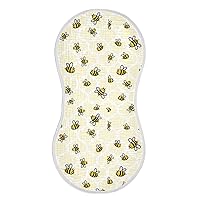 Cute Bees 4 Pack Cotton Baby Burp Cloths Extra Soft Absorbent for Newborn Boys Girls,22 x 14 Inch