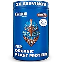 Falcon Vegan Protein Powder Organic, Stevia & Sugar Free, Plant Based Protein, Low Carb, Dairy Free, Keto, Non Whey Protein, Probiotic, Pea Protein | Chocolate Flavor - 20 Servings - 1.32lb
