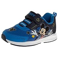 JOSMO Unisex-Child Sneaker to Mickey Mouse Boys Shoes - Slip-On Laceless Light-Up Sneakers (Toddler/Little Kid)
