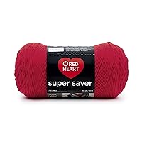 RED HEART Hot Red Heart Super Saver Yarn, 1 Pack