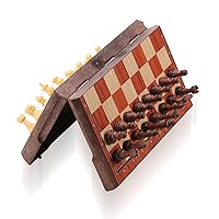Magnetic Travel Chess Set, Portable Mini Chess Board Game for Adults and Kids (Classic Edition)