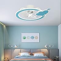 Ceiling Fan Child Ceiling Fans with Lights and Remote for Bedrooms Ceiling Fans Withps,Ceiling Fan Light in Lighting Fan Light Dimmable Ceiling Fan with Lighting/Blue