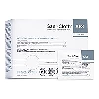 Sani-Cloth AF3 Germicidal Disposable Wipe - Pre-Moitened Surface Disinfecting Wipes, Unscented, Alcohol-Free - Large Canister, 6 in. x 6.75 in., 50 Wipes, 1 Pack