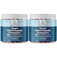 Men's Multivitamins Gummies with Superfood Complex - Daily Multivitamin for Men with CoQ10 and Ashwagandha for Energy and Immunity - Vegetarian Adult Multivitamin Gummies for Men (2 Month Supply)