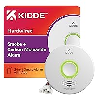 Kidde Smart Smoke & Carbon Monoxide Detector, WiFi, Alexa Compatible Device, Hardwired w/Battery Backup, Voice & App Alerts