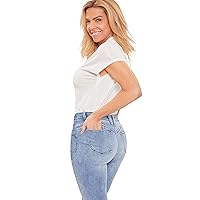 Royalty YMI Jeans Women Petite Wannabetta Butt Mega Cuff Ankle
