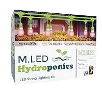 Miracle LED Hydroponics LED Indoor Grow Light Kit - Includes 4 Absolute Daylight Red Spectrum 100W Replacement Grow Light Bulbs & 1 4-Socket Corded Fixture with SproutMatic Grow Light Timer (2-Pack)