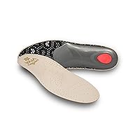 Pedag Viva | Leather Arch Support Inserts | Handmade in Germany | Plantar Fasciitis Relief | Heel Cushion | Activated Charcoal Odor Control | Metatarsal Support Pad | Tan | Women US 7/ EU 37