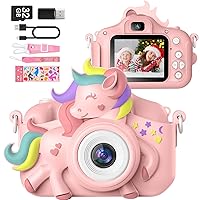 Kids Camera for 3-8 Years Old Toddlers Childrens Boys Girls Selfie Camera 20.0 MP HD 1080P IPS Screen Dual Digital Toy Camera for Kids Christmas Birthday Gifts