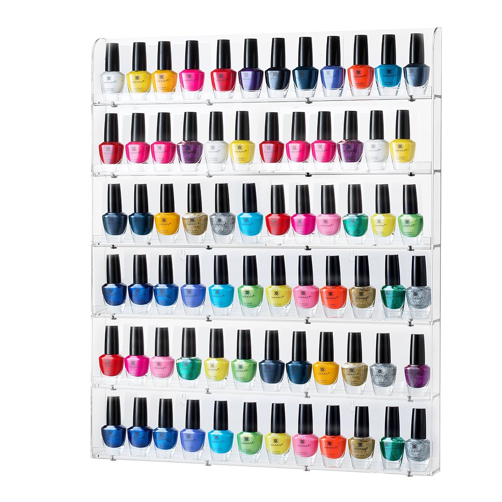 Sagler Nail Polish Rack - Acrylic Nail Polish Organizer Holds up to 102 Bottles - clear nail polish holder nail polish storage