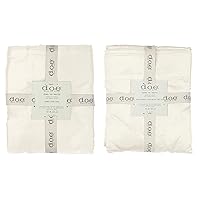 Down Etc Luxury Hotel Bedding 5-Pieces D.O.E. Down on Earth® Collection 300 Thread Count 100% Organic Cotton Duvet Cover with Zipper| Sheet Set| Pillowcases, Queen Size, Ivory