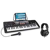 McGrey BK-4910 Beginner’s Keyboard Set with Headphones - 49 Keys, 16 Tone Qualities, 10 Rhythms, 6 Demo Songs, Power Supply, Music Holder, Microphone