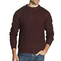Weatherproof Mens Sweater Burgundy Textured Crewneck