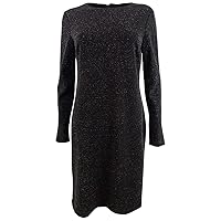 Lauren Ralph Lauren Women's Metallic-Knit Dress (0, Black)