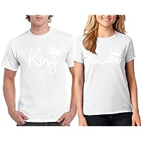 Couple Matching Outfit King & Queen T-Shirt Set for Men and Women 1