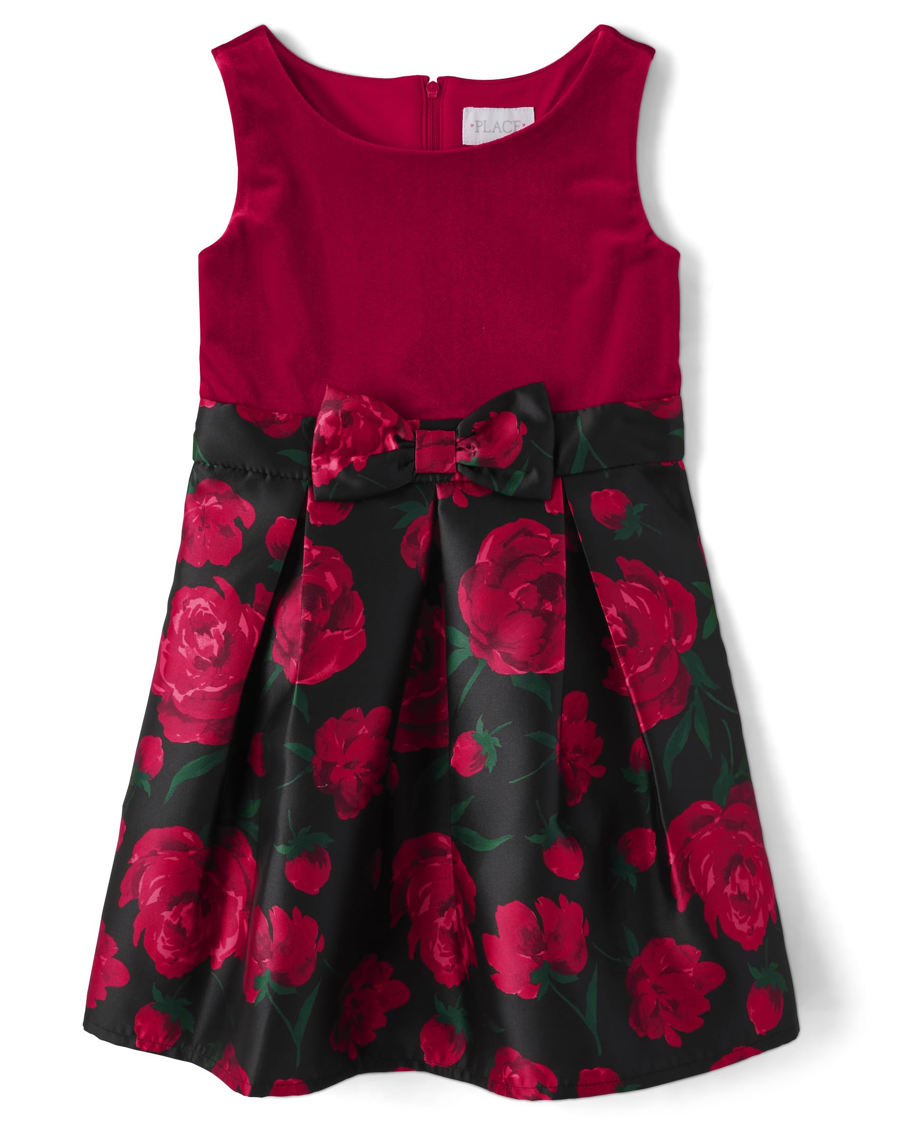 The Children's Place Girls' One Size Sleeveless Holiday Dressy Dress