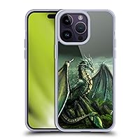 Head Case Designs Officially Licensed Sarah Richter Green Nature Dragon Fantasy Creatures Soft Gel Case Compatible with Apple iPhone 14 Pro Max and Compatible with MagSafe Accessories