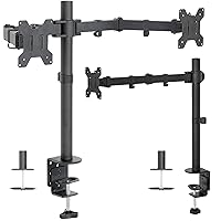 VIVO Single and Dual LCD Monitor Desk Mount Kit for Triple Screen Display, Heavy Duty Fully Adjustable, Fits 3 Screens up to 27 Inches (Bundle)