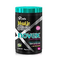 NOVEX Mystic Black Deep Conditioning Mask - Baobab Oil Protects, Adds Moisture, Controls Frizz, Enhances Shine - rich in Vitamin A, C, D and E - omega 3, 6 and 9 (1kg/35.3oz)