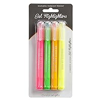 Christian Art Gifts Twist & Glide Multicolor Gel Bible Highlighter Set for Study, Office, Home, School, Smudge-proof, No Bleed, Pink, Green, Orange, Yellow with Scripture, Pack of 4 Assorted Colors