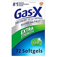 Extra Strength Gas Relief Softgels with Simethicone 125 mg for Bloating Relief - 72 Count