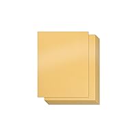 Gold Metallic Paper - 100-Pack Golden Shimmer Paper, Paper Crafting Supplies, Perfect for Flower Making, Ticket, Invitation, Stationery, Scrapbook Use, Printer Friendly, 80lb Text, 8.5 x 11 Inches