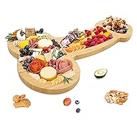 Funny Aperitif Board,Solid Wood charcuterie board and Cheese Board, Novelty Kitchen Cutlery Wine Fruit Meat large charcuterie board, kitchen gifts,charcuterie boards gift (Large Length 16