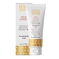 NIKA SKIN CARE - Facial Cleanser with Hyaluronic Acid, Vitamin A, B & E, Aloe Vera, Retinol, and Swiss Apple Stem Cells - Day & Night