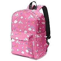 Lightweight Kids Backpack For School Boys and Girls, Preschool Kindergarten, Primary School, Daily Medium Size 3-14 Years Old (Unicorn/Pink 1)