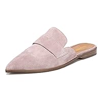 XYD Womens Retro Pointed Closed Toe Mule Flats Slip On Backless Dress Sandal Slides Comfortable Casual Walking Loafers Shoes