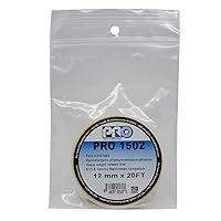 Pro 1502 Self-adhering Face Mask Tape 1/2in (12mm) x 20ft Clear Double Coated Medical, Direct-to-Skin, Fabric to skin. skin friendly adhesive, fluid resistant, Easy to apply, Can reposition/reapply