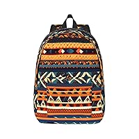 African National Patterns Print Canvas Laptop Backpack Outdoor Casual Travel Bag School Daypack Book Bag For Men Women