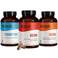 FreshCap Immune Defenders Bundle (Reishi Capsules, Turkey Tail Capsules, Chaga Capsules)