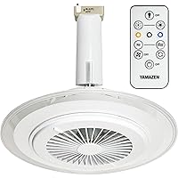 Yamazen DFLC-100VE LED Light with Light Guide Plate & Fan, Includes Remote Control, 5 Airflow Settings, 3 Color Temperature Settings, 5 Dimming Levels, Left/Right Angle Adjustment, 100 W Incandescent Equivalent, Ceiling Rosette Type, Reverse Rotation Mode, 1950 lm, Energy Saving, No Construction Required