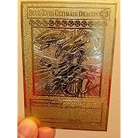 Blue-Eyes Ultimate Dragon Gold Metal Yugioh Card