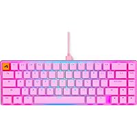 Gaming GMMK 2- Pink Gaming Keyboard - TKL Mechanical - Custom 65% - Compact Low-Profile - Hotswap w/Cherry Mx Style - Double Shot Keycaps & Linear Switches - PC Gaming Setup Accessories