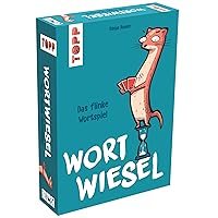 Frech Wortwiesel – The Nimble Word Game: Fast Dictionary Game from 10 Years. Who Combines The Letters The Smartest? with 160 Cards, Score pad and Hourglass