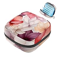 Flower Petal Sanitary Napkin Storage Bag, Menstrual Cup Pouch, Small Makeup Sanitary Pads Organizer,Small,Portable,Large Capacity for Girls