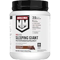 Muscle Milk Pro Series Sleeping Giant Protein Powder Supplement, Hot Chocolate, 1.71 Pound, 18 Servings, 30g Protein, Overnight Muscle Recovery, 1g Sugar, Melatonin, Tryptophan, Packaging May Vary