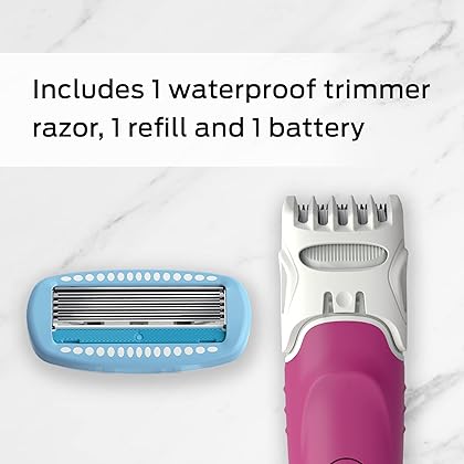 Schick Hydro Silk TrimStyle Moisturizing Razor for Women with Bikini Trimmer,1 Count