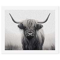 Scottish Highland Cow Paint by Numbers Kit for Adults with Paints and Brushes for Creative Gift