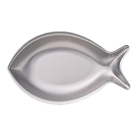 VINTAGEINOX Fish Plate, 10.6 inches (270 mm), Made in Japan, Cafe, Restaurant, Dish, Fish-shaped, Stainless Steel, Aging, Unbreakable, Dishwasher Safe