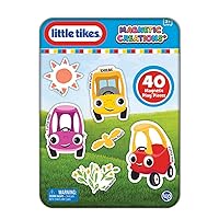 Little Tikes - Magnetic Creations Tin - Dress Up Play Set - Includes 2 Sheets of Mix & Match Dress Up Magnets with Storage Tin. Great Travel Activity for Kids and Toddlers!