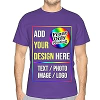 Personalized T-Shirt Custom Design Your Own Tee with Text Image Logo Photo Front Only Printing