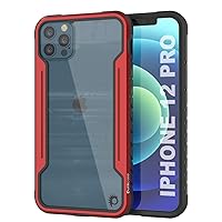 Punkcase Designed for iPhone 12 Pro [Armor Stealth Series] Protective Military Grade Cover W/Aluminum Frame [Clear Back] Ultimate Drop Protection for iPhone 12 Pro (6.1