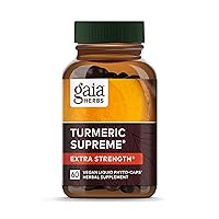 Gaia Herbs Turmeric Supreme Extra Strength - Helps Reduce Occasional Swelling from Normal Wear & Tear - with Turmeric Curcumin & Black Pepper - 60 Vegan Liquid Phyto-Capsules (Up to 60-Day Supply)