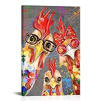 KREATIVE ARTS Roosters Canvas Wall Art 24